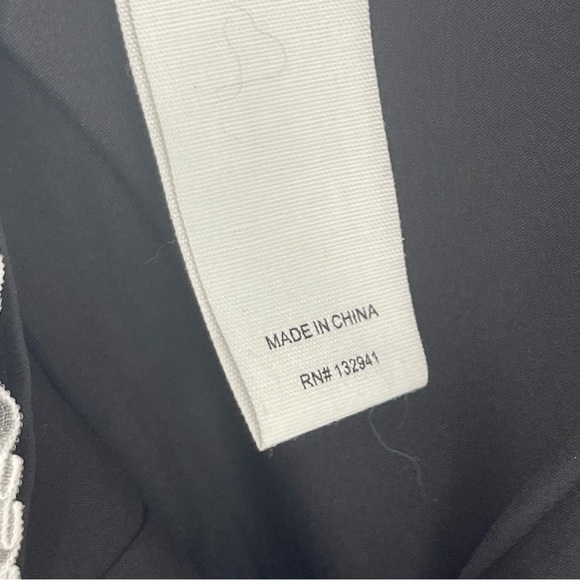 AMANDA UPRICHARD VALETTA DRESS {$238 MSRP} Black Ivory Lace Trim White Bow Small - Picture 7 of 11